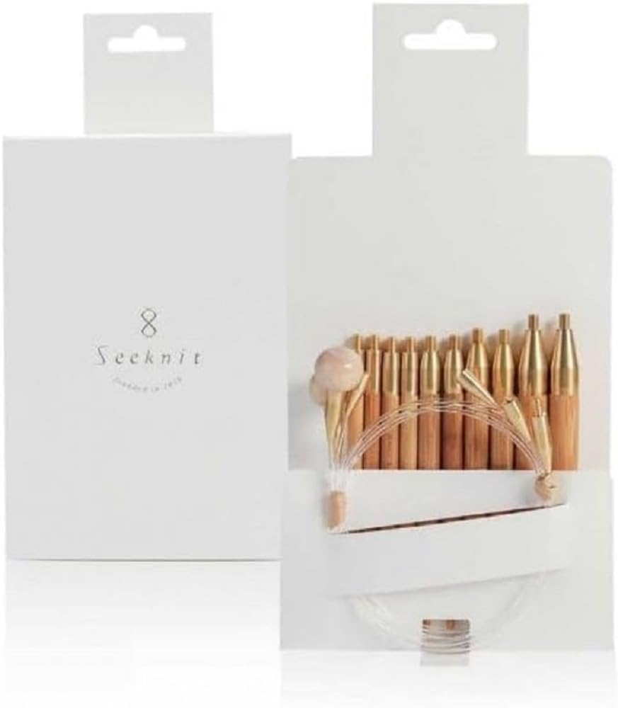 Seeknit Interchangeable Circular Needle Set, White, L