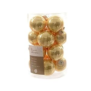 16 kerstballen kerstballen kerstboomversiering van glas 35 mm diameter lichtgoud