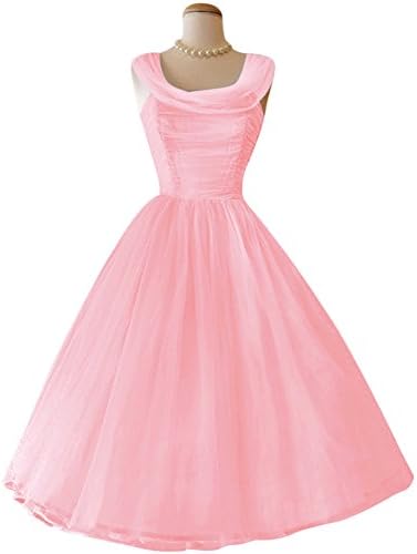 Andybridal Real Photos Ball Gown Pleat Tea Length Bridesmaid Dress Wedding Guest Dress