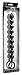 Master Series Pathicus Nine Bulb Silicone Anal Beads, Black (ad451)