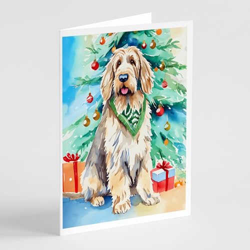Caroline's Treasures DAC3551GCA7P Otterhound Christmas Greeting Cards Pack of 8…
