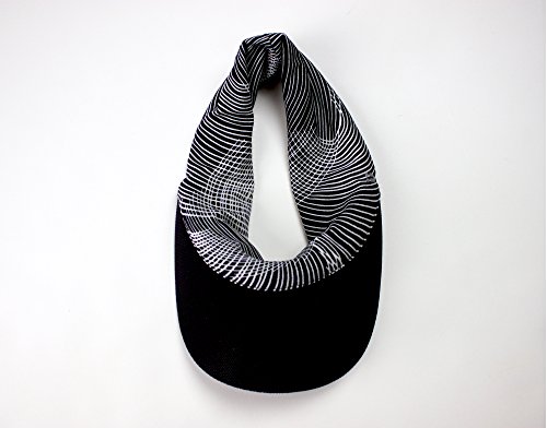 image for Scunci Everyday & Active Visor Head Wrap, Assorted Patterns, Black/Whi