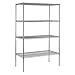 Sandusky Lee WS482474-C Chrome Steel Wire Shelving, 4 Adjustable Shelves, 800 lb. Per Shelf Capacity, 74