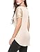 Meaneor Women Cute Asymmetric Hem Sequined Short Sleeve Shirt Top Loose Blouse
