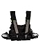 Lewong Universal Hands Free Chest Harness Bag Holster for Two Way Radio (Rescue Essentials) (Black and Fluorescent Green)