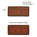 Alarm Clock, YOKKAO Digital Led Desk Clock Touch Sound Sensor Voice Control Built-in Temperature Time Display for Home and office (Wooden Color)