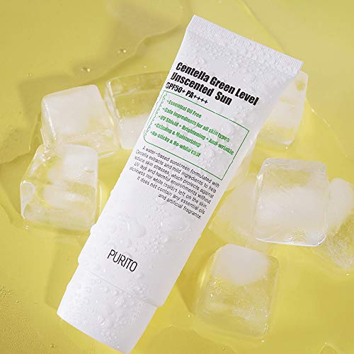 PURITO Centella Green Level Unscented Sun SPF50+ PA++++ 60ml / 2 fl.oz EWG All Green Ingredients, 100%, Cica care, UVA1,2 UVB, Broad spectrum,Lightweight,Sensitive skin,essential oil free - Thumbnail 3