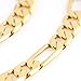 FOLLOWMOON Cool 18K Gold Plated Figaro Link Necklace Chain (24)