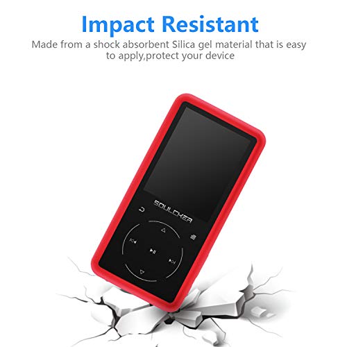 Fromsky Case for Soulcker D16 MP3 Player, Silicone Skin Protective Cover Case (Red) - Thumbnail 4