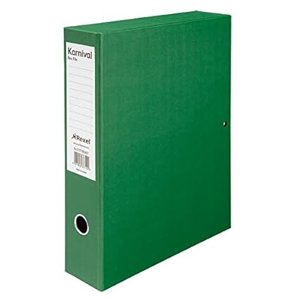 Rexel Karnival - Caja para archivo, color verde: Amazon.es: Oficina y papelería