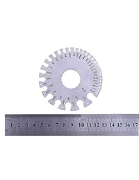 Whitelotous   Regla de alambre de acero inoxidable AWG (medidor de diámetro)