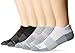 Copper Fit Men's Performance Sport Cushion Low Cut Ankle Socks (5 pair), White/Gray/Black, Shoe Size 6-12