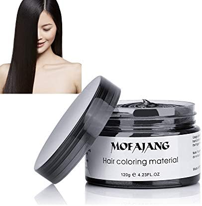 MMMR Hair Coloring Wax, DIY Disposable Temporary Natural Hair Styling Cream Mofajang For Men/Women For Party, Cosplay (Black)