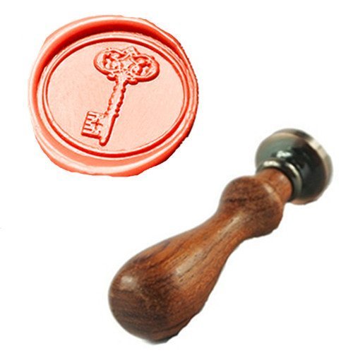 MDLG Vintage Key Custom Picture Logo Wedding Invitation Wax Seal Sealing Stamp Rosewood Handle Set