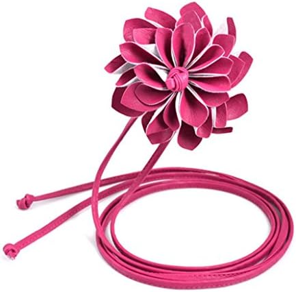 Fashion Ladies Weave Sleeve Stretch Elastic Wide Bohemia Waist Belt (Hot Pink)