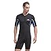 Unisex Short Sleeve 2MM Neoprene Wetsuit Men For Surfing One piece Triathlon Scuba Diving Spearfishing Wetsuit women Surfing (1032 Men, L)