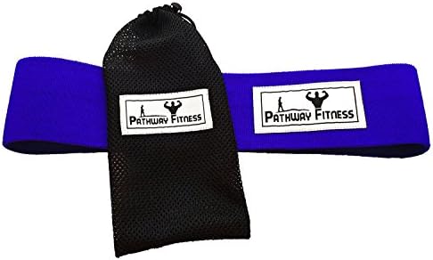 Hip Resistance Circle by Pathway Fitness - Best Hip Band for Legs & Butt - Katy Hearn Bands for Stretching - Exercise Guide & Carry Bag - Squat Band in Red Black & Blue