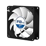 ARCTIC F8 TC - Temperature-Controlled 80 mm Case Fan | Standard Case Cooler | Intelligent Heat Detector regulates RPM | Push- or Pull Configuration