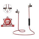 Bluetooth Wireless Earphones with Mic Wireless Headphones Magnetic Earbuds Sport Lightweight Noise Cancelling Headsets(Red)