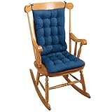 2PC. PADDED ROCKING CHAIR CUSHION SET - BLUE