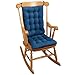 2PC. PADDED ROCKING CHAIR CUSHION SET - BLUE