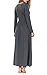 DKBAYA Women Casual Long Sleeves Soft Jersey Maxi Long Dress with Pocket Gray XL