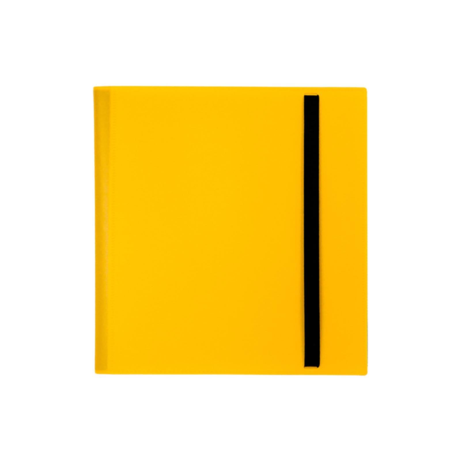 Cards Binder 12 Pockets Card Storage Binder 480 Cards Side Loading Storage Protection Cards Binder Holder for Baseball Cards, Yellow