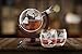GlobeTrotter Etched Globe Spirits Decanter - SALE - 30% OFF. Includes Matching Glasses and Bar Funnel – 850 ml Whiskey and Wine Decanter in Wood Frame - The Perfect Gift for Whiskey Lovers!