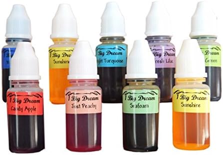 DYES FOR SOAP MAKING COLORANTS AND STORAGE BAG- 9 bottles of colors