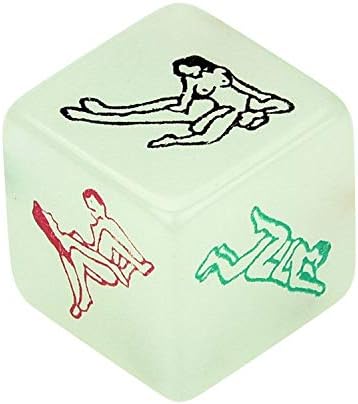 INDerua Best Gift Funnyyual Pleasure of Husband and Wife 1pc Erotico Dice Funnyy Toy Party Fun Couple Glow in The Dark Luminous 6 Sided Adult Game a801 25,Color