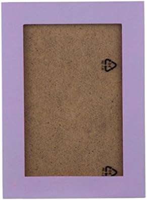SUKEQ Photo Frame, Rustic Wooden Wall Tabletop Picture Frame, Wall Decor Frame Hanging, Cherished Memories Collection, 7.08" X 5.12" Inch (Purple)