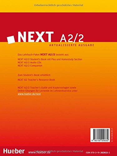 Next A2 2 Aktualisierte Ausgabe Lehr Und Arbeitsbuch Mit 2 Audio Cds Und Companion Student S Book Paket Amazon De Fischer Callus Myriam Hughes Gareth Mader Judith Meerholz Harle Birgit Morris Sue Hughes Gareth Bucher