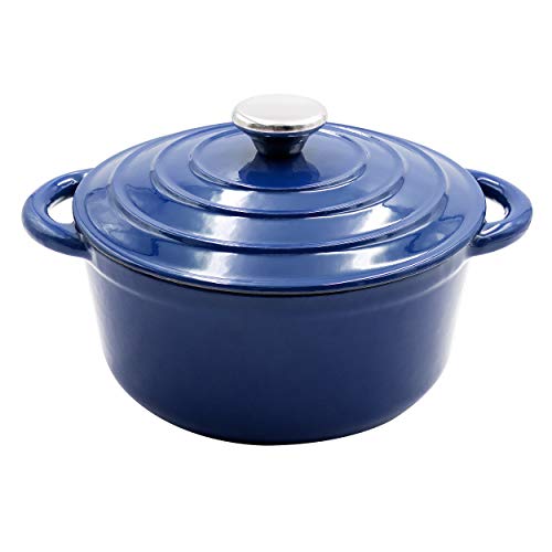 AIDEA Dutch Oven Enameled Cast Iron Round, Bread Baking Pot with Lid