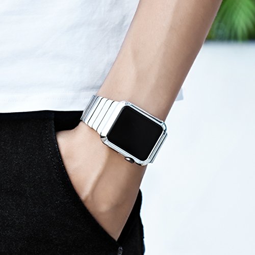 HOCO PC Protective Case for Apple Watch iWatch Series 2 / Series 3 Plating Cover Shell Bumper Case Silver-38mm - Thumbnail 5
