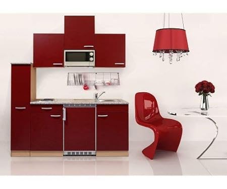 respekta KB180WWMI - Bloque de Cocina (180 cm, Haya, Rojo ...