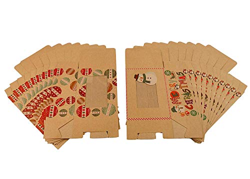 20 Piece Donut Treat-To-Go Gift Christmas Boxes, Holds Christmas Donuts, Treats and Gifts, Perfect for Holiday Gift Giving - Thumbnail 3