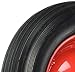 Shepherd Hardware 9590 6-Inch Semi-Pneumatic Rubber Tire, Steel Hub with Ball Bearings, Ribbed Tread, 1/2-Inch Bore Centered Axle