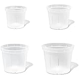 rePotme Orchid Pot - Slotted Clear Orchid Pots with Holes - 8 Pots - 2 Each of 3, 4, 5, and 6 inch