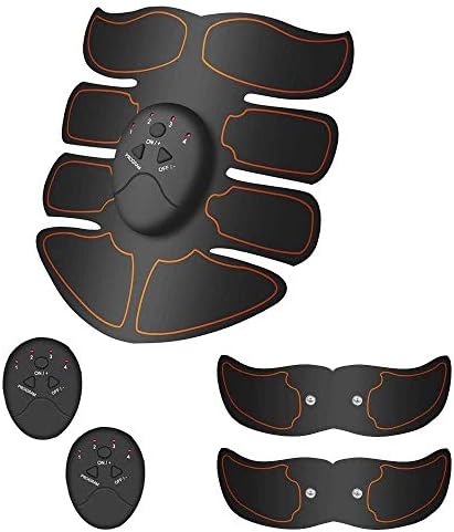 JUNBESTN Abdominal Muscle Trainer, Abs Trainer Muscles Toner Smart Fitness Training Body Fit Toning Fat Burning Slimming Workout Equipment (Black)