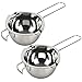 18/8 Stainless Steel Universal Double Boiler | Melting Pot | Smart Baking Tool (Set of 1) (2, 18/8) (Set of 2)