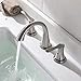 PARLOS Widespread 2 Handles Bathroom Faucet with Metal Pop Up Sink Drain and cUPC Faucet Supply Lines, Brushed Nickel, Demeter 13647