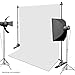 Flexzion Backdrop Stand - Telescopic Banner Stand 8'x8' Step and Repeat Adjustable Photographic Back Ground Expanding Display for Party Trade Show Exhibitions Wall Exhibitor with Carrying Case