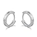 MBLife 925 Sterling Silver Polish Finishing Diamond-Cut Huggie Hoop Earrings (0.6