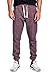 PROGO USA Men's Joggers Sweatpants Basic Fleece Marled Jogger Pant Elastic Waist (Large, Marled Burgundy)