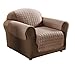 Elegance Linen Quilted Slip Cover Water-Absorbent Furniture Protector for Chair, Natural