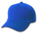 Plain Baseball Cap Blank Hat Solid Color Velcro Adjustable 13 Colors (Royal Blue)