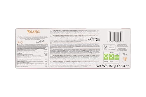WALKER’S SHORTBREAD SALTED CARAMEL & MILK CHOCOLATE CHUNK COOKIES, PURE BUTTER SHORTBREAD COOKIES, 5.3 OUNCES