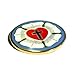 LUTHER ROSE SEAL LUTHERAN SYMBOL CHRISTIAN CROSS GOLD ENAMEL LAPEL PIN SIZE 1