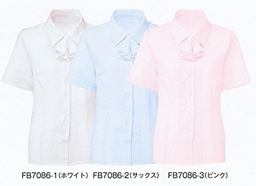 Amazon ヌーヴォ Fb7086 1 2 3 ブラウス リボン付き 半袖 フォーク Folk 事務服 制服 11号 1 ホワイト 事務服 オフィス制服 通販