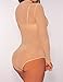 HUUSA Sexy Womens Black Mesh Unlined Mock Neck Corset Bodysuit (Medium, Nude)